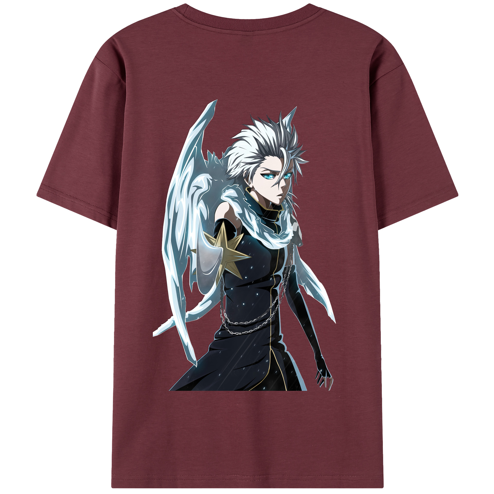 （画像用） ブリーチ 日番谷冬獅郎（ひつがや とうしろう） BLEACH Hitsugaya Toushirou 綿100％半袖Tシャツ（背面プリント）